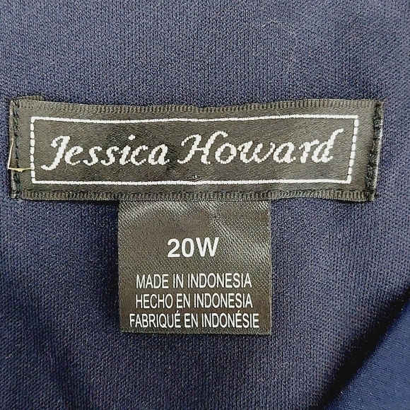 Jessica Howard Blue Pink Floral Long Smocked Sleeve Midi Dress P6933 - Picture 5 of 7